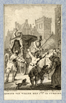 32322 Afbeelding van prins Willem I van Oranje en zijn echtgenote in een open wagen tijdens een bezoek aan Utrecht.